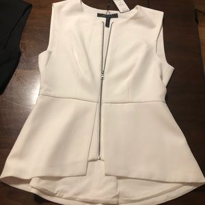 COPY - Two bcbg peplum shirts black and white